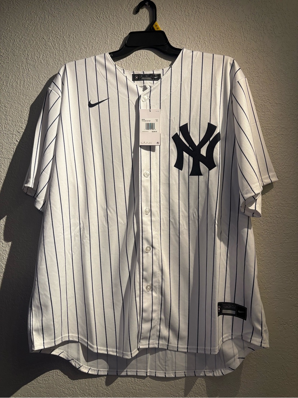 Nike White Pinstripe New  York Yankees XXL Baseball Jersey